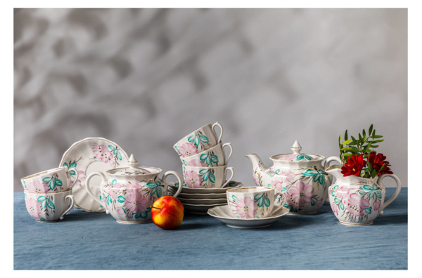 Сервиз чайный Мануфактура Гарднеръ Невеста на 6 персон 15 предметов, фарфор