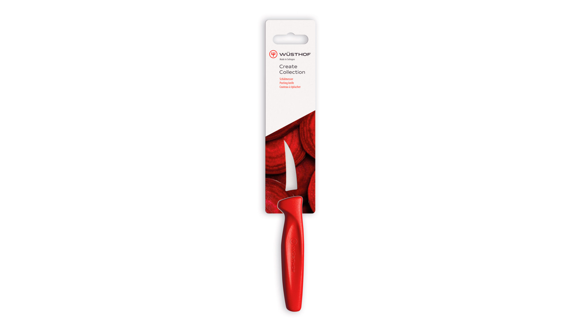 Нож для чистки овощей WUESTHOF Create Collection 6см, красная рукоятка
