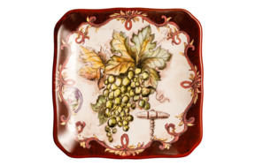 Тарелка пирожковая Certified Int Виноделие Зеленый виноград 15 см, керамика