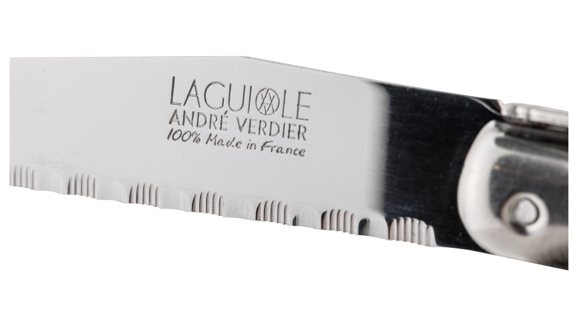 Набор ножей для стейка ANDRE VERDIER Laguiole Debutant Nature, 6 шт, в блоке, разноцветный