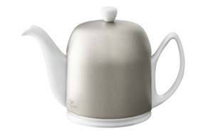 Чайник заварочный Degrenne Salam 1 л, фарфор, белый, с цинко-алюминевой муфтой