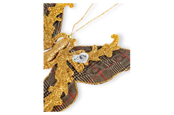 Набор украшений декоративных Goodwill Бабочка с пайетками 23 см, 3 шт, золотой