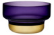 Чаша декоративная Nude Glass Контур d24 см, фиолетовая с золотым дном, стекло хрустальное