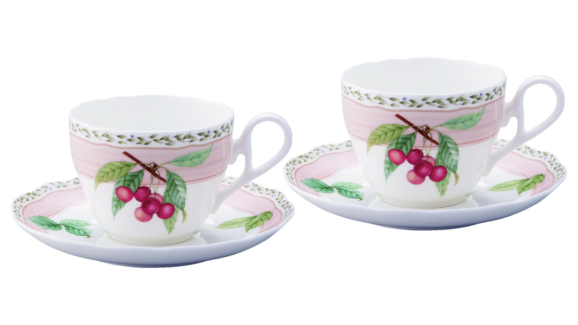 Набор чашек чайных с блюдцем Noritake Фруктовый сад 250 мл, 2 шт, розовый, п/к