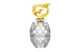 Конфетница с крышкой Cristal de Paris Цветок 15 см, фуксия