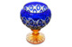 Ваза для конфет ГХЗ Любава с крышкой Модерн 29,1 см, хрусталь, янтарно-синяя