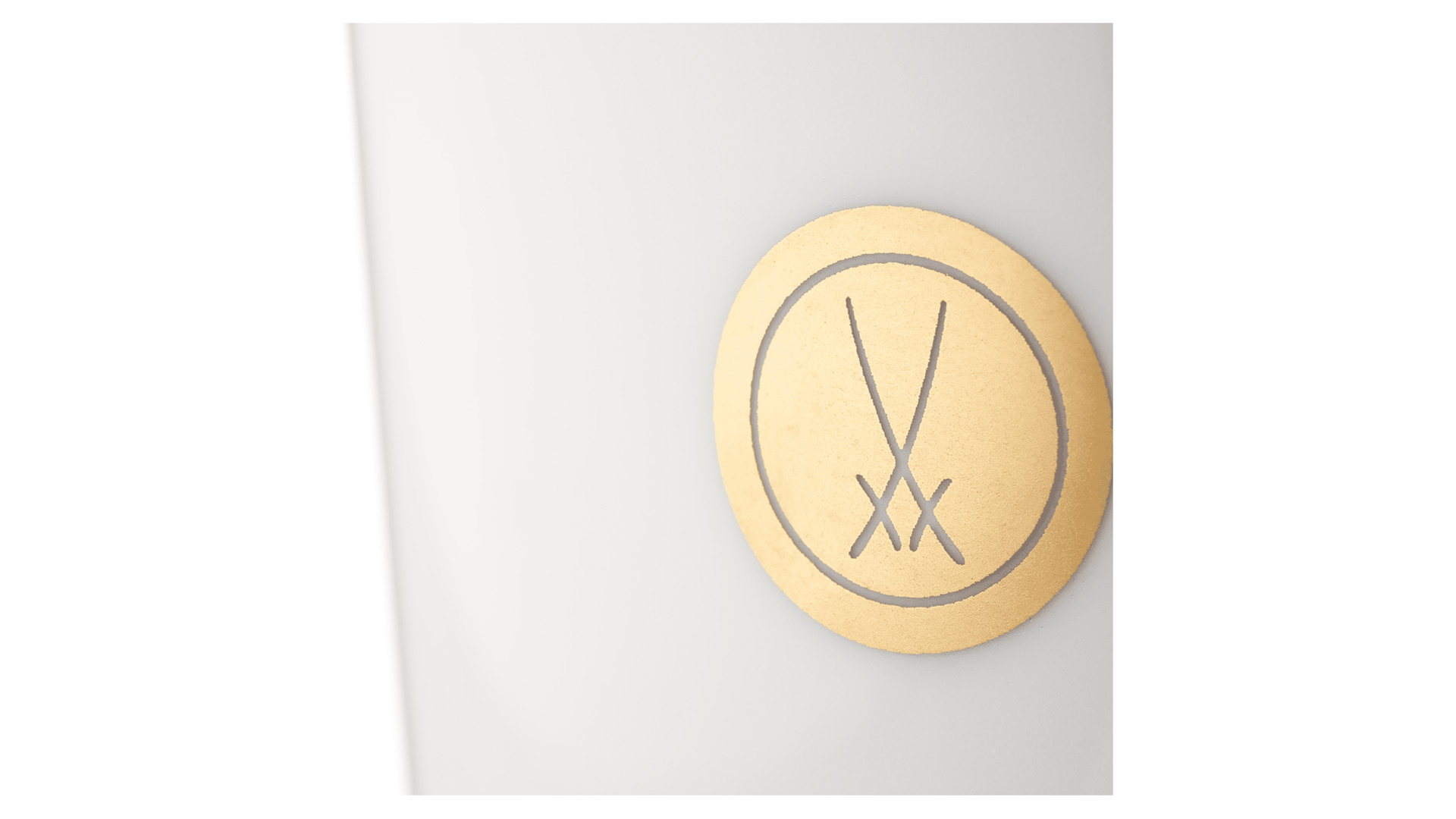Кружка Meissen Мечи Meissen, золотой кант, медальон, 250мл