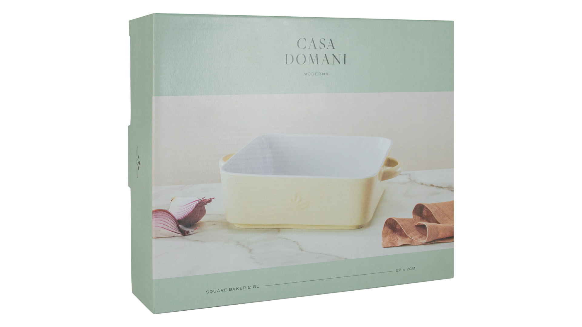 Блюдо квадратное Casa Domani Moderna 22 см, керамика, кремовый, п/к