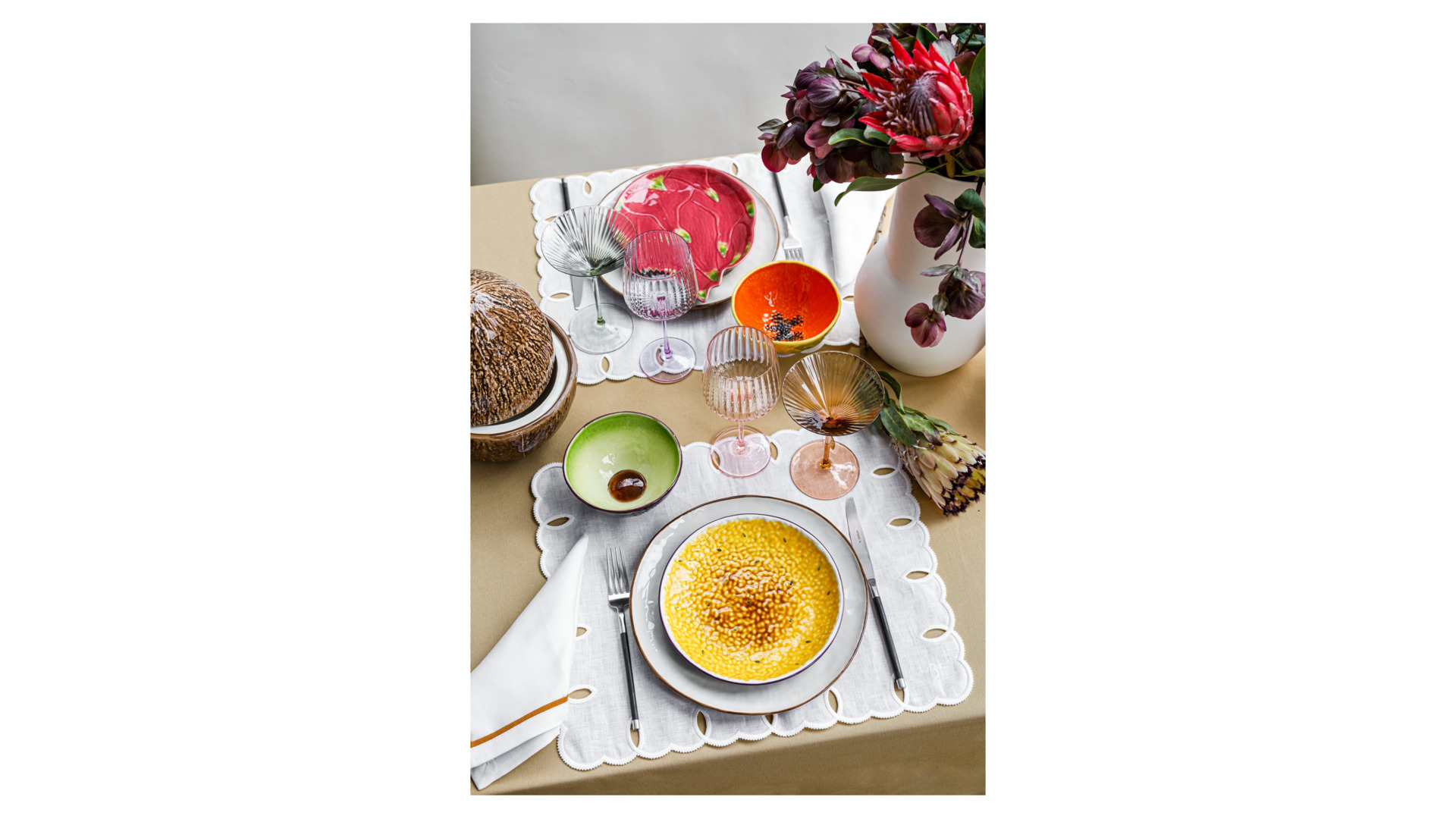 Тарелка закусочная Bordallo Pinheiro Тропические фрукты Папайя 21 см, керамика