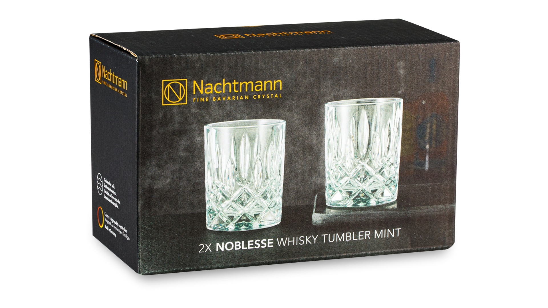 Набор стаканов для виски Nachtmann NOBLESSE COLORS 295 мл, 2 шт, стекло хрустальное, мятный, п/к