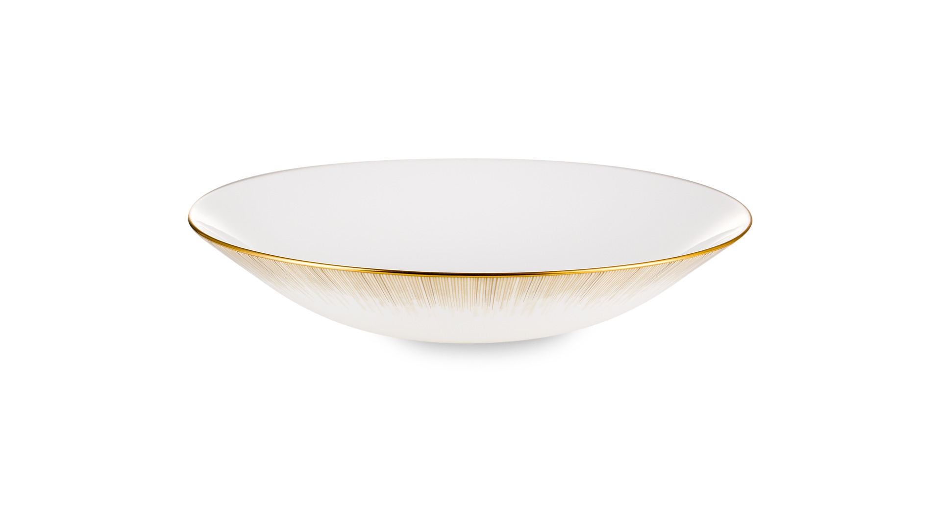 Тарелка суповая Narumi Сверкающее Золото 23 см, фарфор костяной