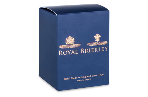 Ведерко для льда с щипцами Royal Brierley Харрис 12,5 см, хрусталь, голубое