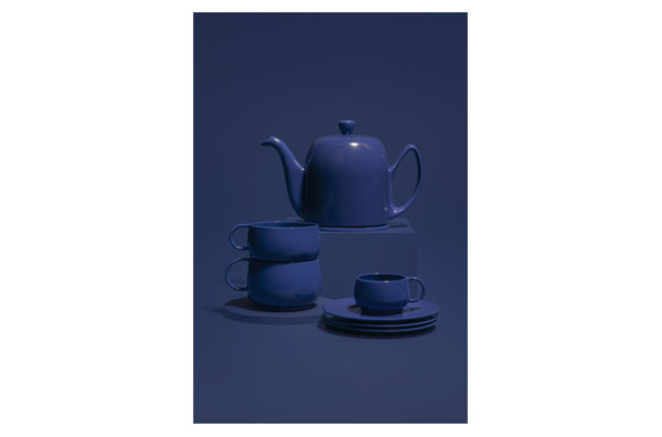 Чайник заварочный Degrenne Salam 1 л, керамика, сталь нержавеющая, синий