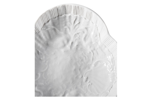 Блюдо овальное Meissen Лебединый сервиз Белый бисквит 15 см, фарфор