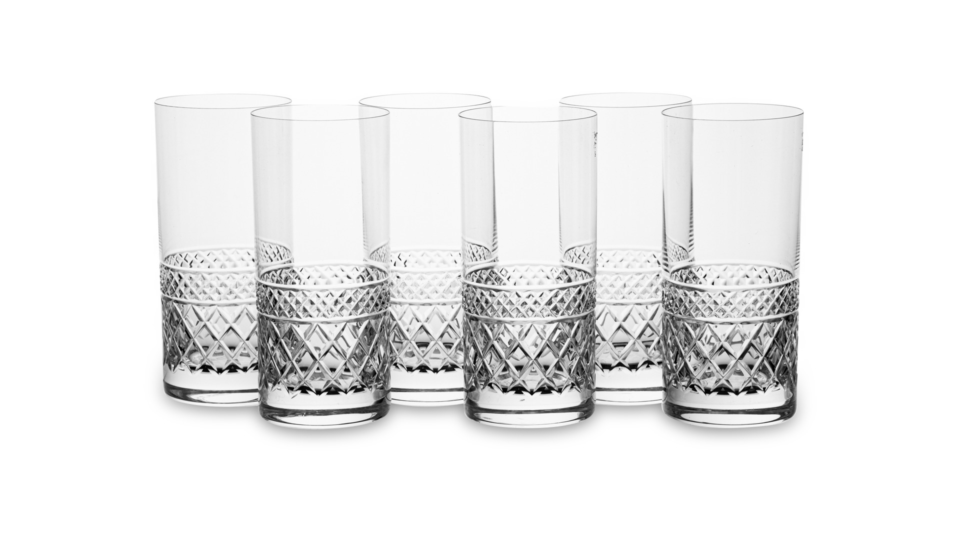 Набор стаканов для воды хайбол Cristal de Paris Король Георг 370 мл, 6 шт, хрусталь