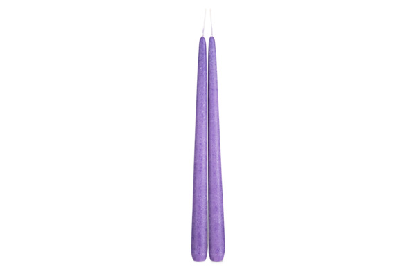 Набор свечей Luz your senses Рустик 30 см, 2 шт, фиолетовый