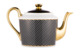 Сервиз чайный Legle Под солнцем на 6 персон 21 предмет, фарфор, аметист, черный, золотой кант
