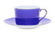 Чашка чайная с блюдцем Legle Под солнцем 250 мл, фарфор, фиолетовая, платиновый кант