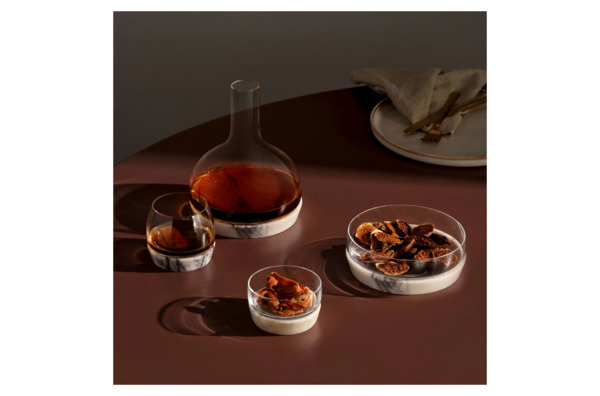 Чаша для закусок Nude Glass Прохлада 15 см, h6 см, стекло хрустальное, мрамор