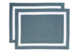 Набор салфеток-плейсматов Moltomolto Элегия 34х46 см, 2 шт, зелено-бирюзовый с белым, лен, п/к