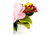 Композиция из холодного фарфора Нежность №1, розовый пион с 2 веточками ягод