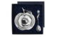 Блюдце с чайной ложкой в футляре АргентА Яблоневый сад 143,06 г, серебро 925