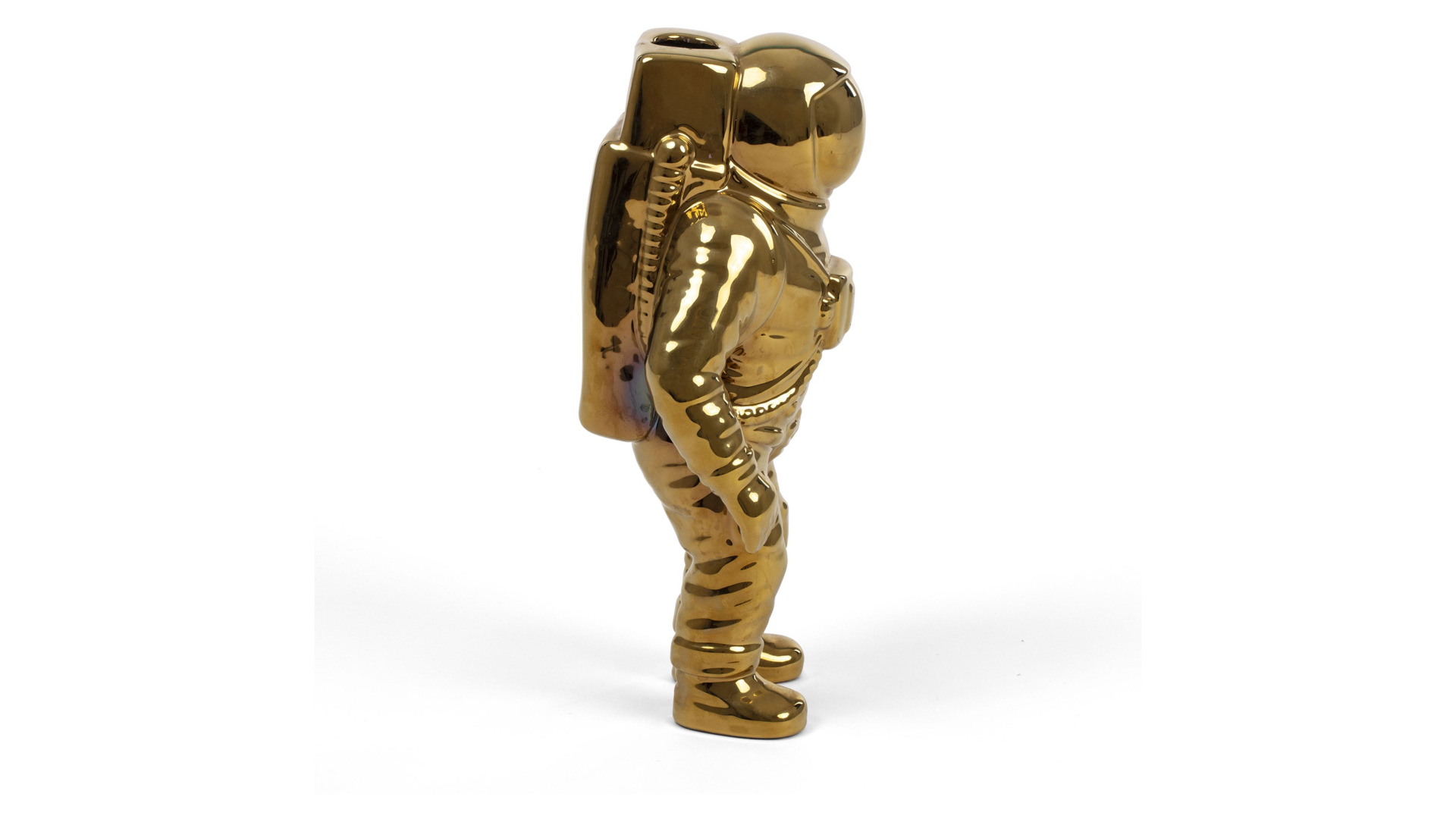 Ваза Seletti Космос Космонавт 28 см, золотистая