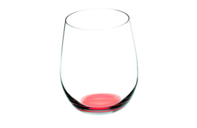 Стакан для воды Riedel Happy O Water 335 мл, стекло хрустальное, прозрачный, красное дно