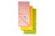 Набор полотенец кухонных WO HOME VALENCIA 50х70 см, 3 шт, хлопок, розовый, желтый, зеленый, п/к