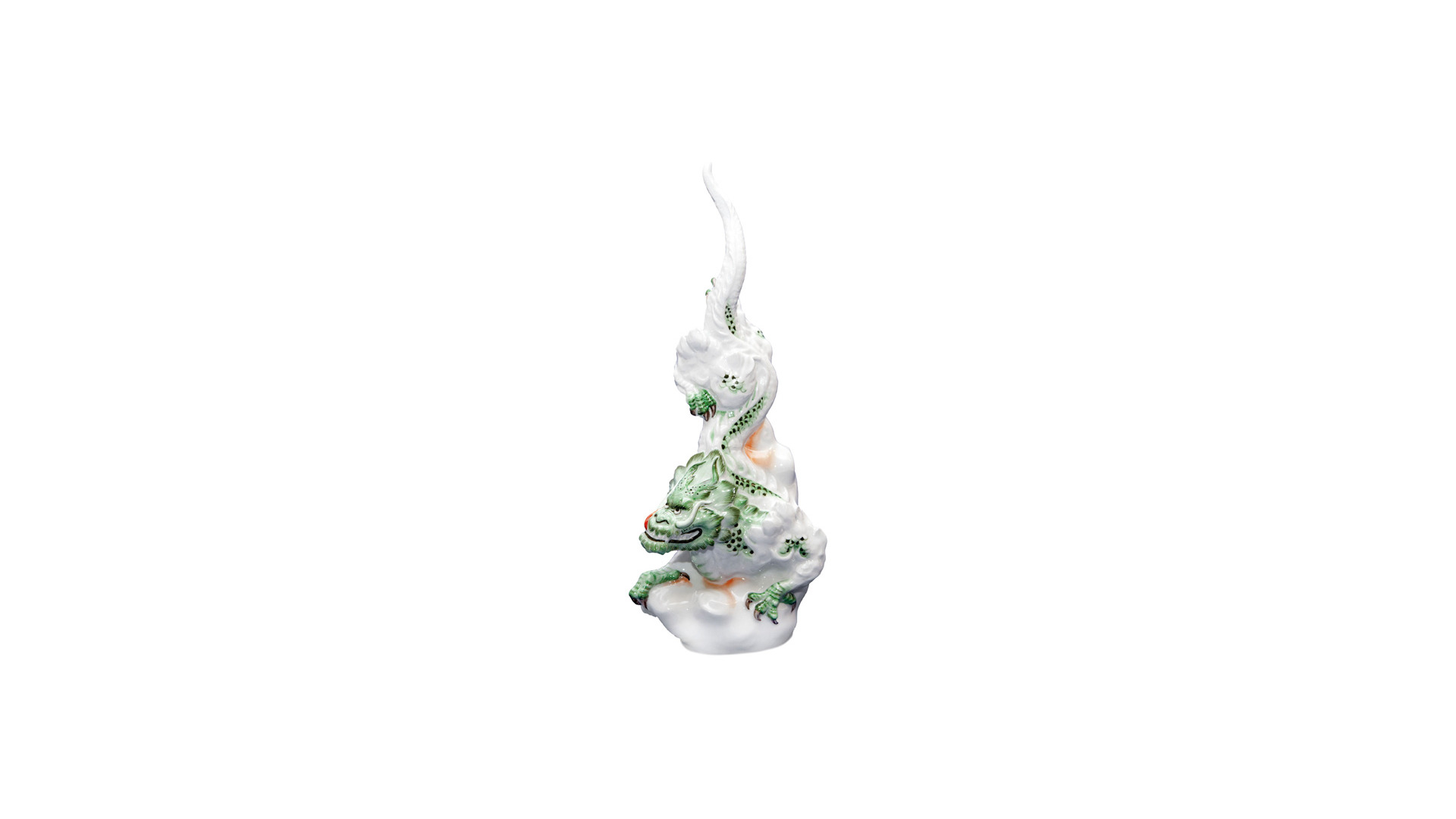 Фигурка Meissen Дракон 29,5 см, Йорг Даниэльчик, фарфор, зеленый
