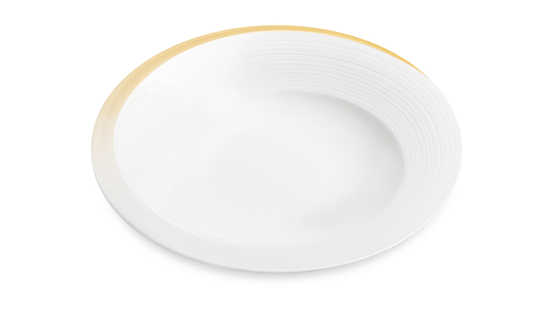 Тарелка суповая Narumi Золотой жемчуг 23 см, фарфор костяной