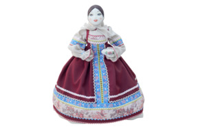 Грелка для чайника Семикаракорская керамика кукла Антонина 6.3 38 см, фаянс