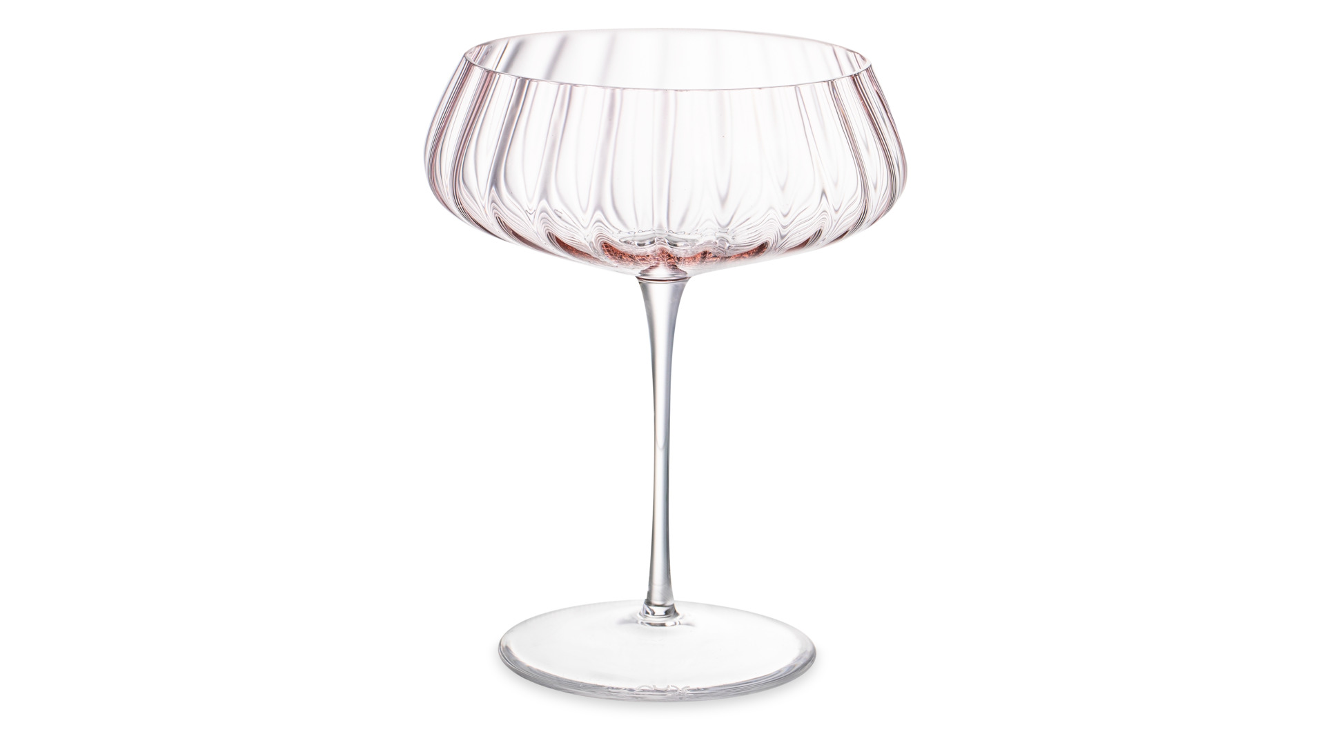 Набор креманок для шампанского Nude Glass Round UP Dusty Rose 400 мл, 2 шт, стекло хрустальное, розо