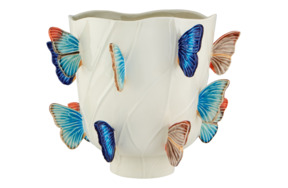 Ваза Bordallo Pinheiro Облачные Бабочки 29,5 см, керамика