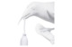 Настенный светильник Seletti Птица смотрит налево 32,8x14,5 см, смола, белый