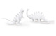 Настольная лампа Seletti Бронтозавр USB 49х17 h31 см, смола, белая