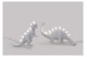 Настольная лампа Seletti Тираннозавр USB 39х13 h33,5 см, смола, белая