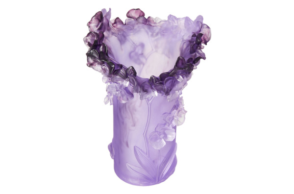 Ваза Decor de table Орхидея 30 см, хрусталь, фиолетовая
