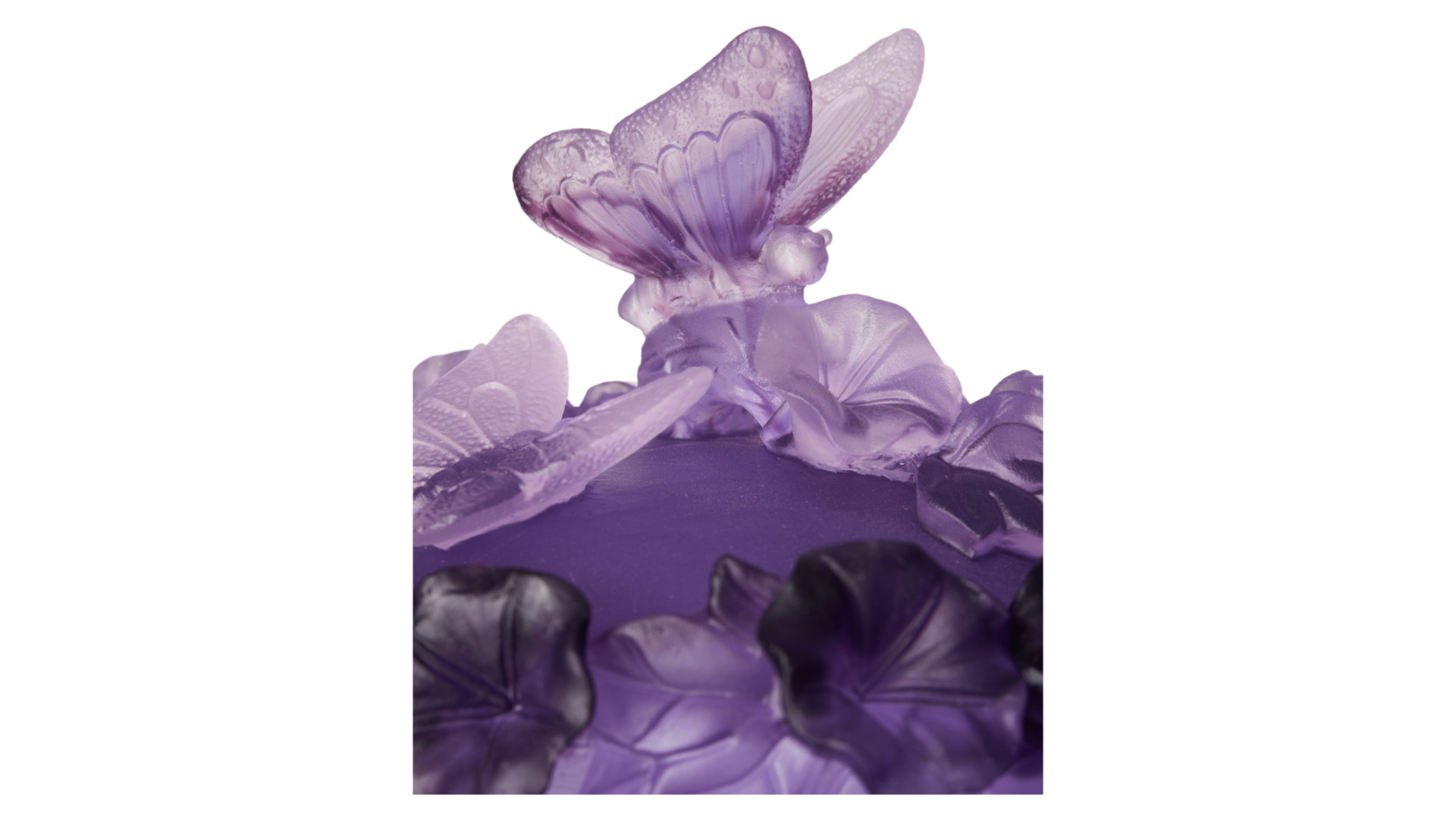 Конфетница Decor de table Бабочка 17 см, хрусталь, фиолетовая