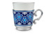 Чашка кофейная с блюдцем Русские самоцветы Снежинка 72,76 г, серебро 925