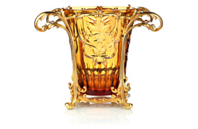 Ведро под шампанское Cluev Decor 33х44х37 см, хрусталь, янтарное, бронза, позолота, п/к