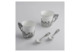 Набор чашек кофейных с ложками в футляре Аргента Глухарь 119,57 г, 4 предмета, серебро 925