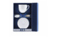 Чашка с блюдцем и ложкой в футляре АргентА Ландыш Золотой кантик 24,03 г, 3 предмета, серебро 925