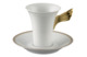 Чашка кофейная с блюдцем Rosenthal Versace Золотой меандр 180 мл, фарфор