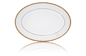 Блюдо овальное Noritake Рочель Золотой кант 37 см