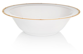 Салатник круглый Noritake Рочель Золотой кант 24,5 см, фарфор костяной