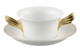 Чашка суповая с блюдцем Rosenthal Versace Золотой меандр 300 мл, фарфор