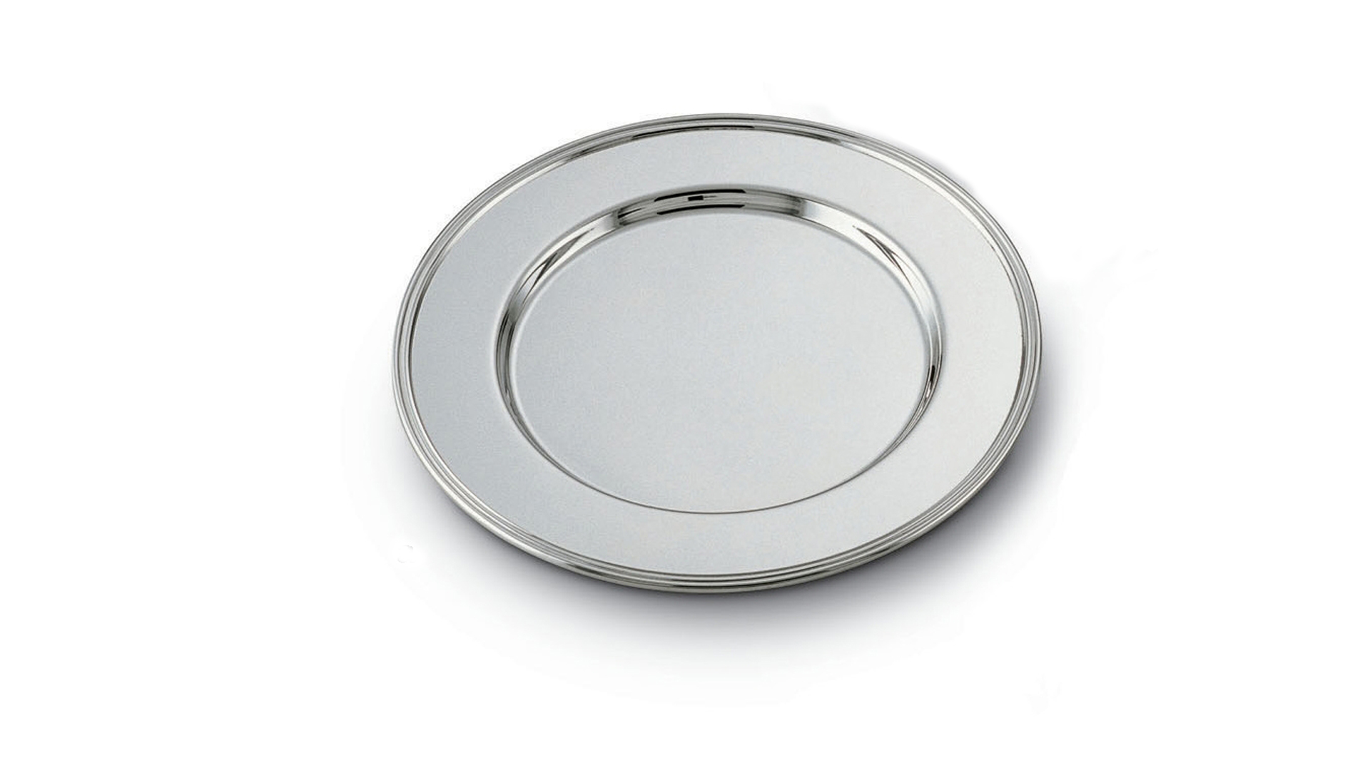 Блюдо круглое 30 см Schiavon Инглезе, серебро 925пр