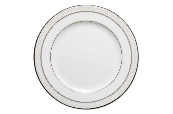 Тарелка пирожковая Noritake Монтвейл Платиновый кант 16,5 см, фарфор костяной