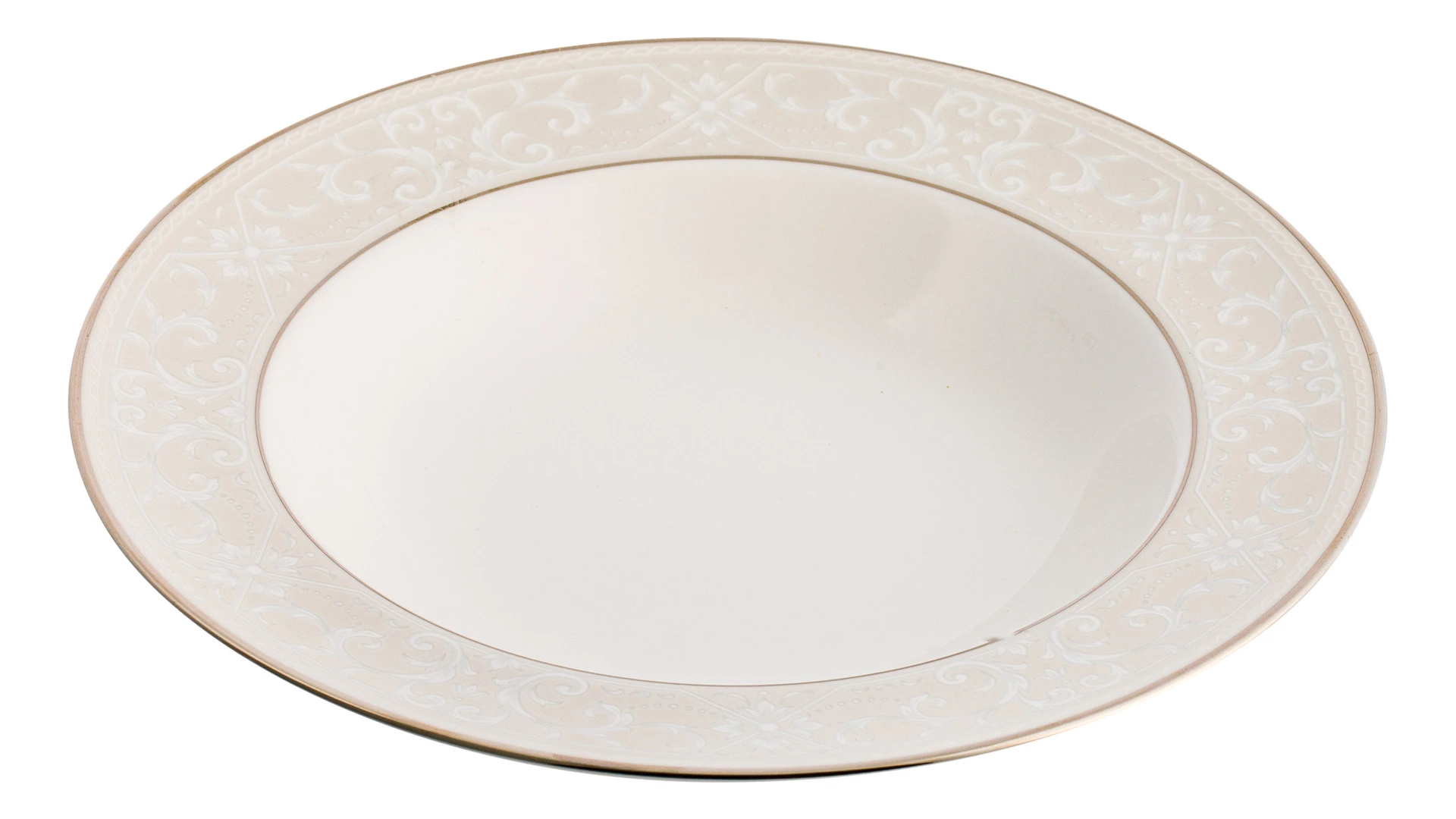 Тарелка пирожковая Noritake Монтвейл Платиновый кант 16,5 см, фарфор костяной